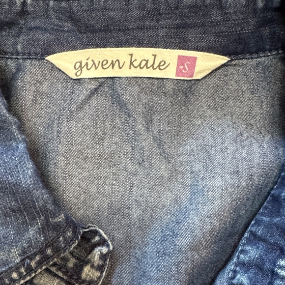 Denim Button-Up Shirt Dress - Picture 4 of 4